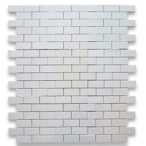 2x4 Thassos White Honed Marble Mosaic 